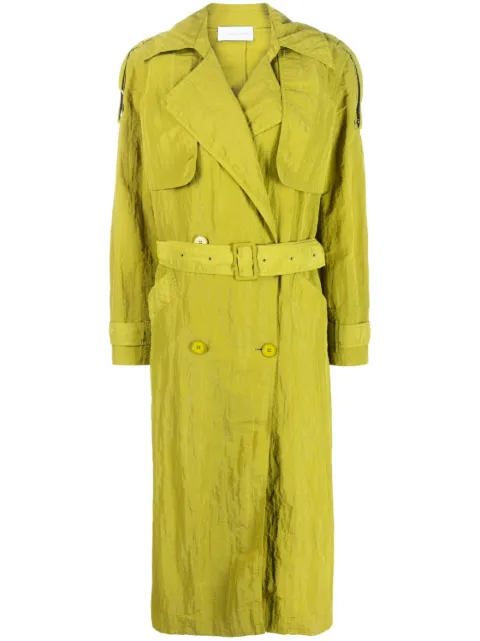 Christian Wijnants Jushu belted midi trench coat Green JUSHU6852