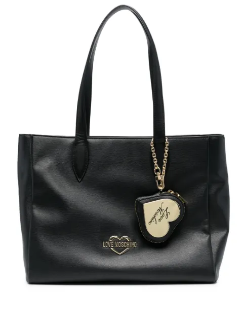 Love Moschino logo-lettering zip-fastening shoulder bag Black JC4082PP1HLD0