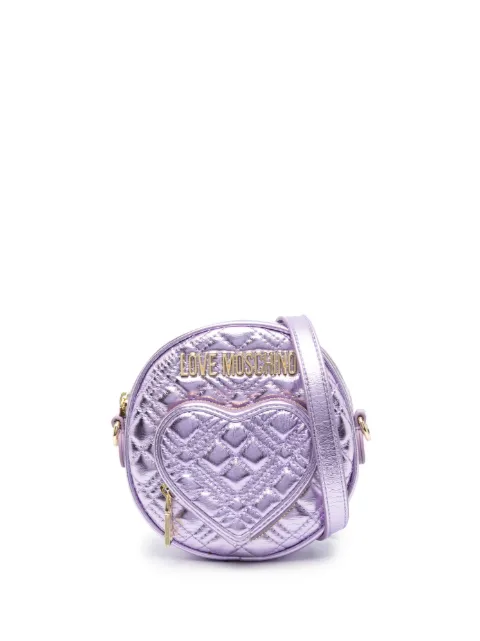 Love Moschino quilted round-shape mini cross-body bag Purple JC4067PP1HLA0