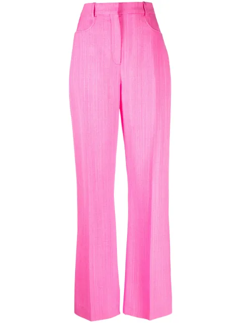 Jacquemus Le Pantalon Sauge flared trousers Pink 211PA0031031