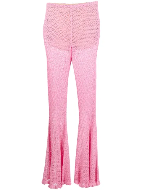 Blumarine knitted flared trousers Pink P344G007A