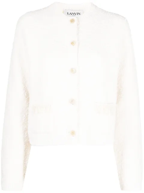 Lanvin textured-finish button-fastening cardigan White RWCA9005K006P23