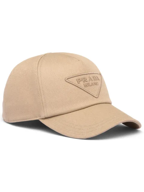 Prada logo-embroidered denim baseball cap Neutrals 2HC1792FMB