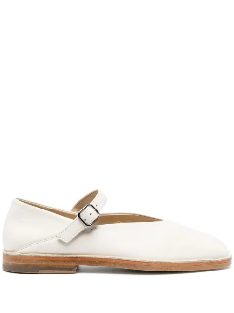 LEMAIRE ballerina shoes in leather White FO0015LL0023