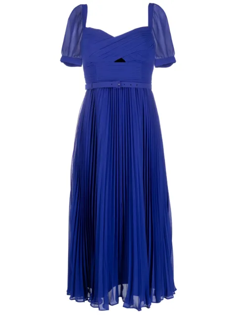 Self-Portrait sweetheart-neck dress Blue SS23005MABL