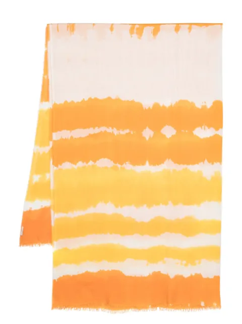 Faliero Sarti tie-dye silk-blend scarf Yellow JONNY