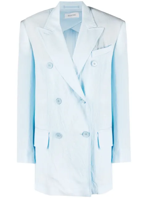 Sportmax fitted double-breasted button blazer Blue 2320410431600