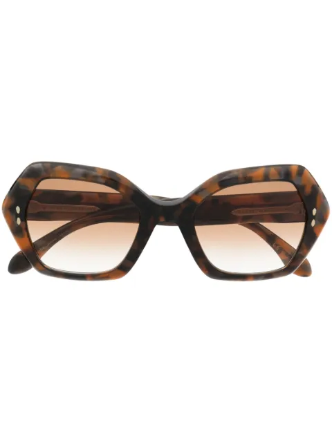 Isabel Marant Eyewear geometric-frame tortoiseshell sunglasses Brown IM0107GS