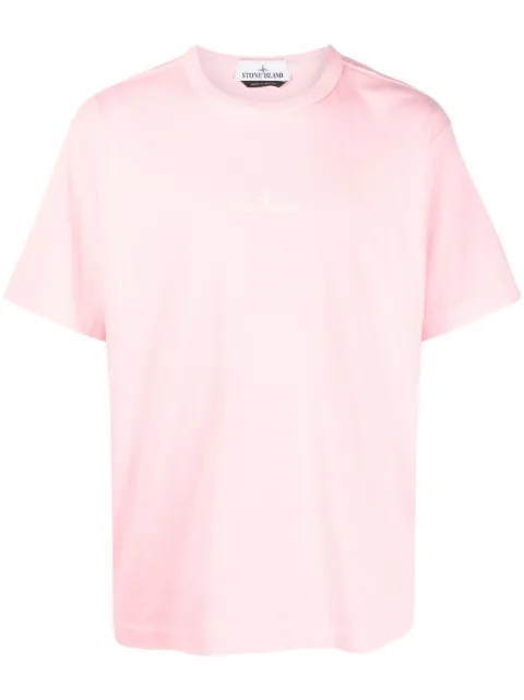 Stone Island embroidered-logo T-shirt Pink 781520444