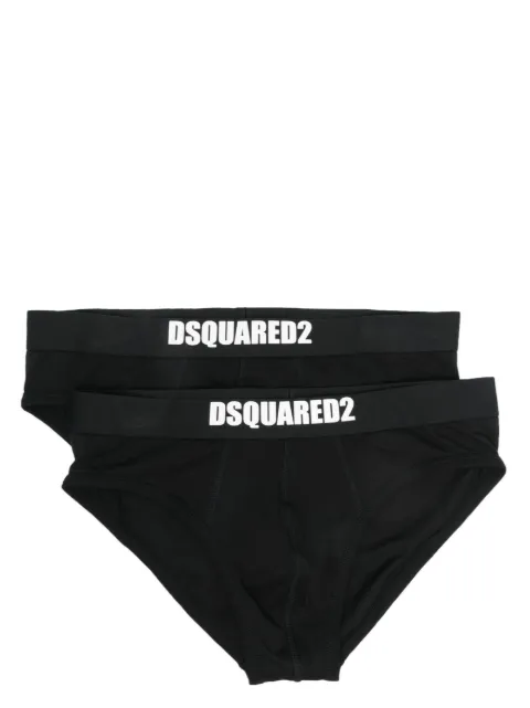 DSQUARED2 two-pack logo-waistband briefs Black D9X614530ISA01