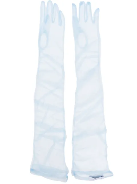 Ioana Ciolacu sheer-finish gloves Blue ID23GL01