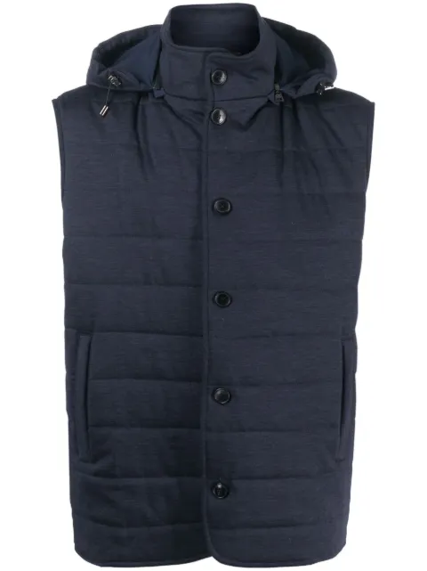 Manzoni 24 hooded padded gilet Blue 23PU456JER5AME