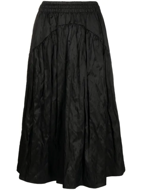 Vince elasticated-waist gathered midi skirt Black V933830829