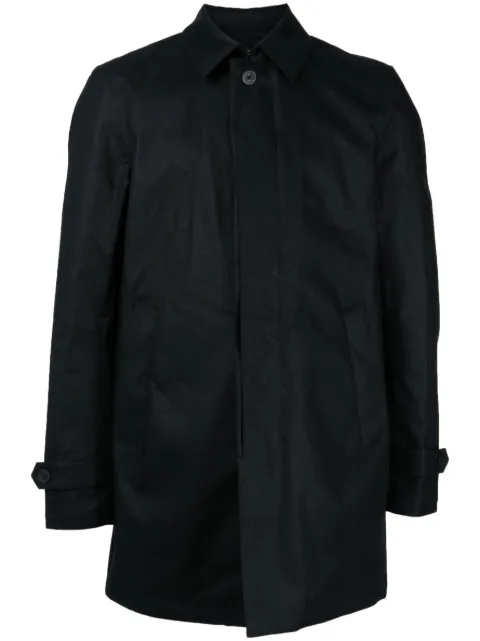 Herno plain linen shirt jacket Black IM00063UL17115