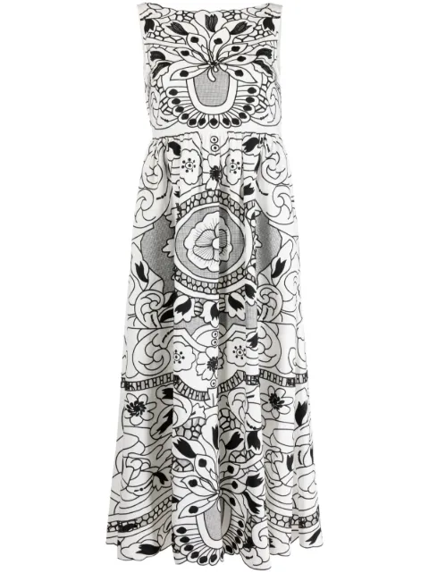 RED Valentino graphic-print sleeveless dress White RVA23F6T3