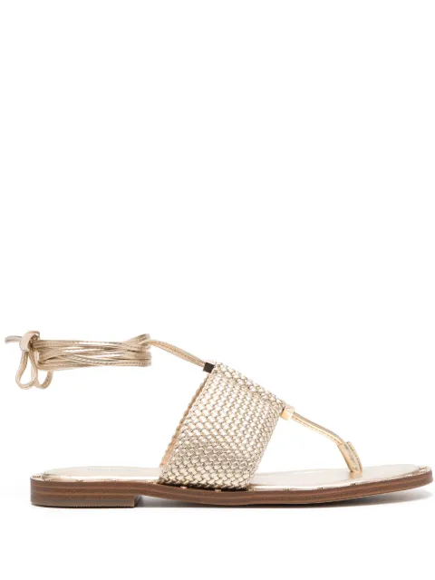 Michael Michael Kors interwoven ankle-tie sandals Gold 40S3JGFS1M