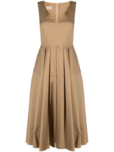 Blanca Vita V-neck sleeveless dress Neutrals ASTER7004