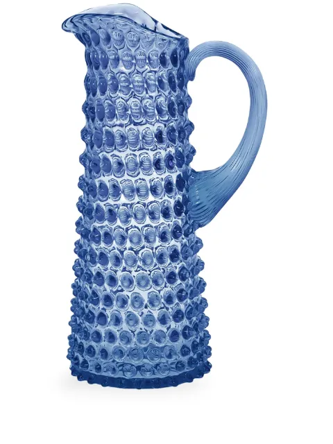KLIMCHI Hobnail crystal tall jug Blue 1618510003127