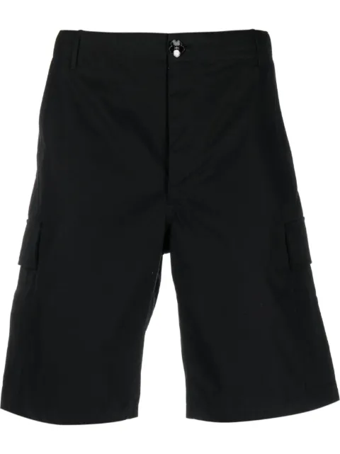 Kenzo logo-patch cotton cargo shorts Black FD55SH2359RO