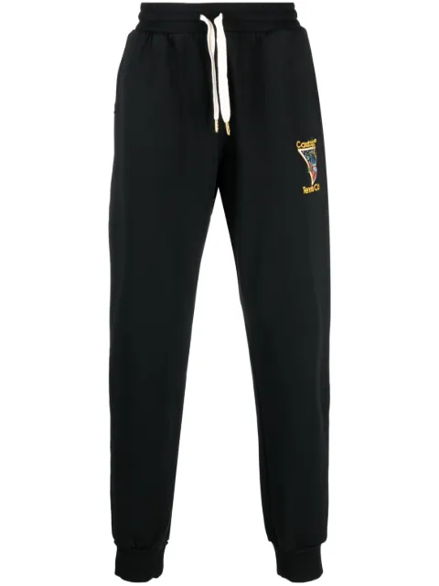 Casablanca Tennis Club Icon embroidered track pants Black MS23JTR007