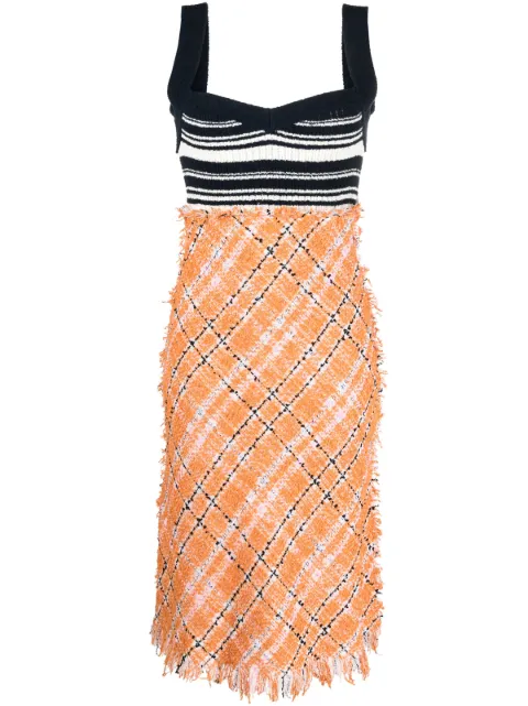 Marni tweed-skirt knitted dress Orange ABMA0967LYUTC228