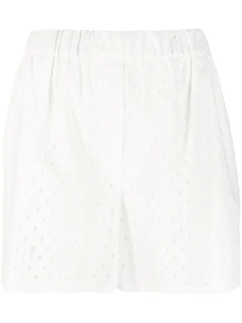Kenzo broderie anglaise cotton shorts White FD52SH0679FG