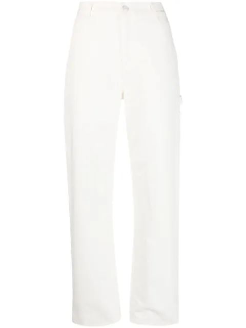 Carhartt WIP logo-patch straight-leg jeans Neutrals I026588