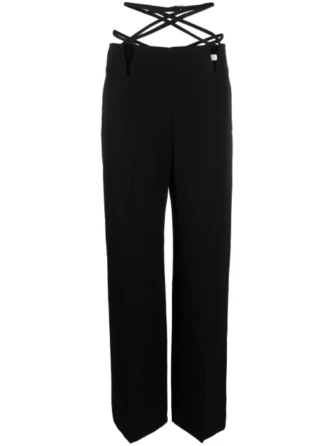 Dion Lee V-Wire straight-leg trousers Black C2104R23