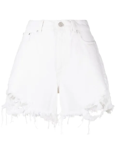 Stella McCartney distressed denim shorts White 6D01493SPH24