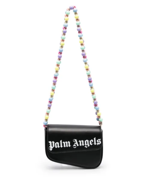 Palm Angels mini Crash embellished shoulder bag Black PWNQ010S23LEA0011001