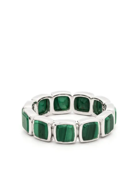 Tom Wood Cushion Band malachite ring Green R75CBV2GRM01