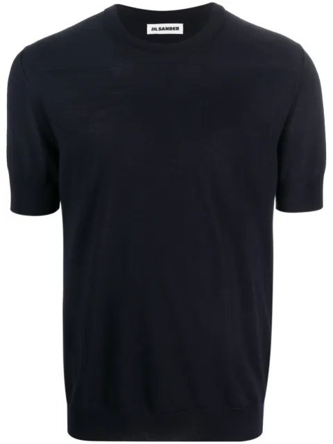 Jil Sander wool short-sleeve T-shirt Blue J22GC0104J14610