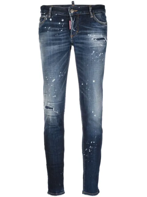 DSQUARED2 distressed-effect skinny jeans Blue S72LB0675S30664