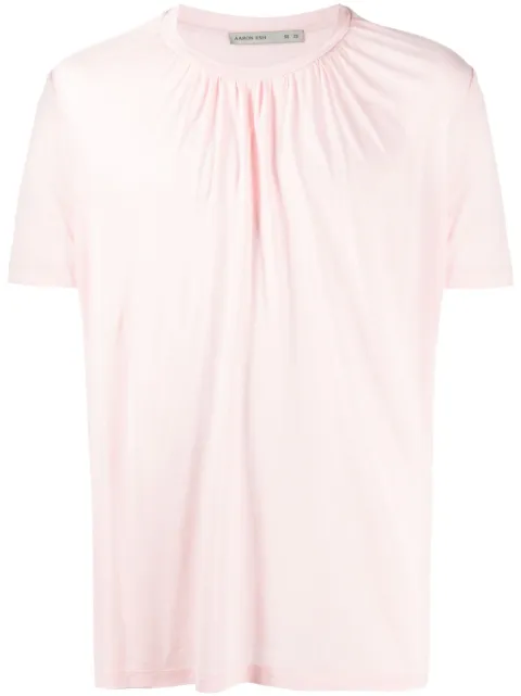 AARON ESH ruched-detail short-sleeve T-shirt Pink AE23JE06