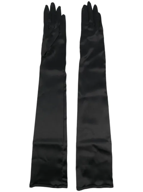 Dolce & Gabbana silk long gloves Black FG108AFURAG