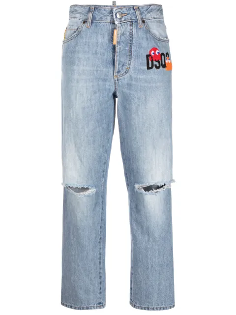 DSQUARED2 distressed cropped jeans Blue S72LB0692S30309