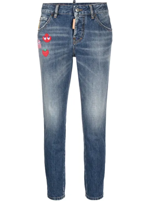 DSQUARED2 patch-detail denim jeans Blue S72LB0690S30309