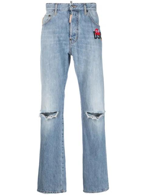 DSQUARED2 logo-print bootcut jeans Blue S71LB1329S30309