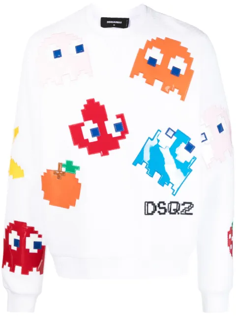 DSQUARED2 cartoon-print cotton sweartshirt White S71GU0636S25140