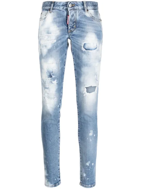 DSQUARED2 distressed acid wash jeans Blue S72LB0659S30664
