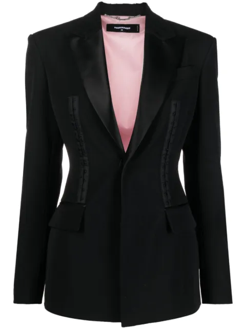 DSQUARED2 strap-detail blazer Black S72BN0670S78136