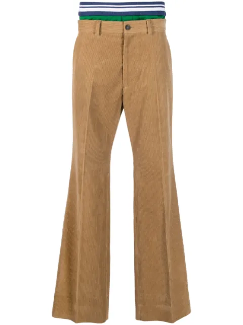 DSQUARED2 double-waistband corduroy trousers Brown S71KB0551S78132