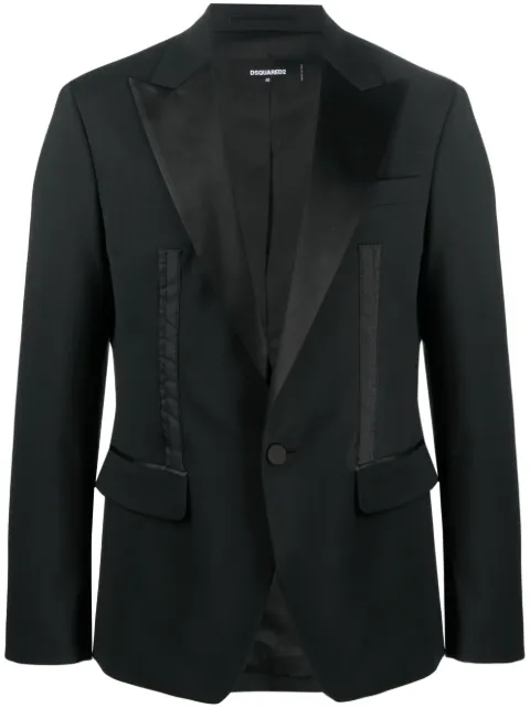 DSQUARED2 silk panelling dinner jacket Black S71BN0925S53632