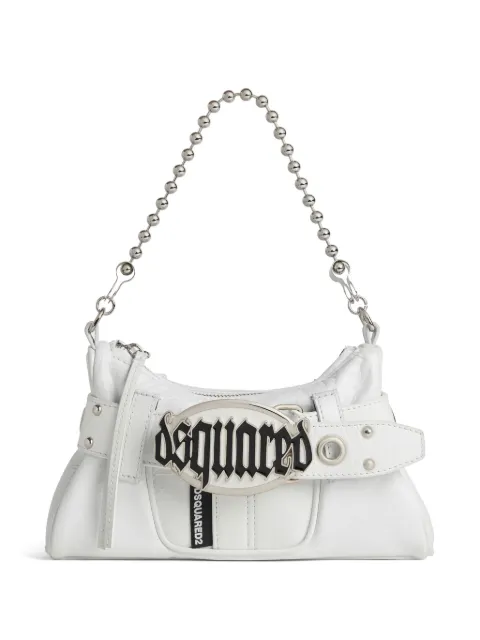 DSQUARED2 Gothic Belt leather clutch bag White CLW003101500001
