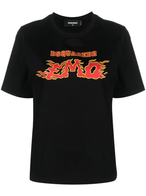DSQUARED2 logo-print short-sleeve T-shirt Black S72GD0473S23009