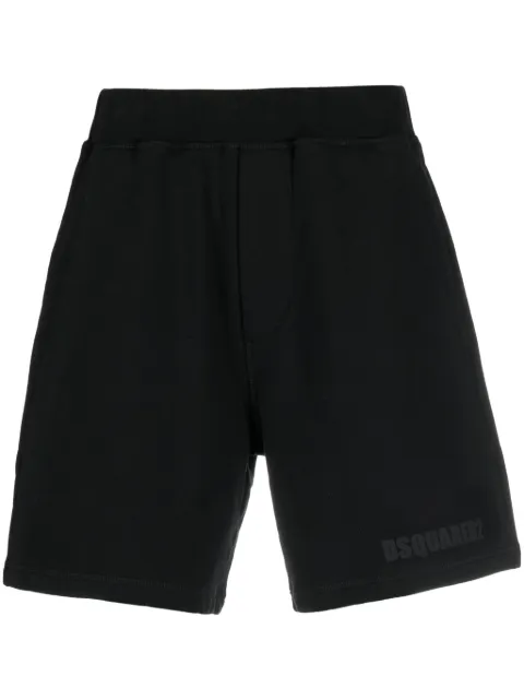 DSQUARED2 logo-print cotton shorts Black S71MU0762S25516