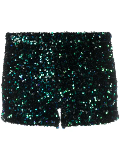 STYLAND sequin-embellished mini shorts Green 267297237