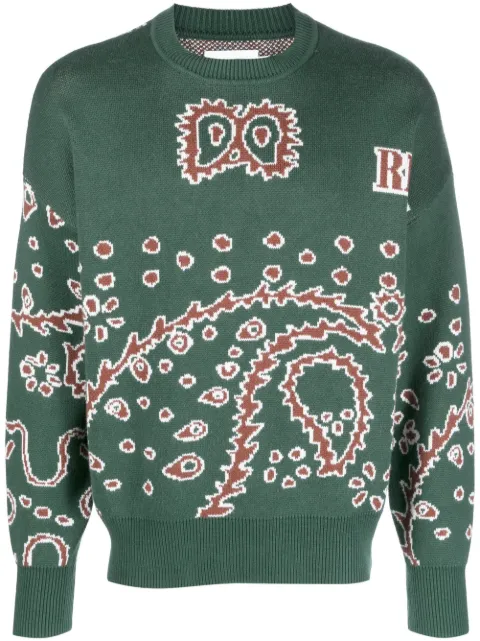 RHUDE intarsia-knit jumper Green RHSS23SW06822373