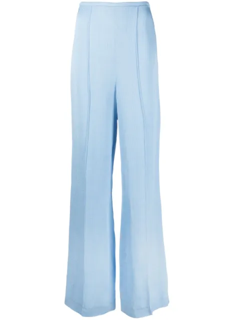 Róhe pressed-crease wide-leg trousers Blue 40630046