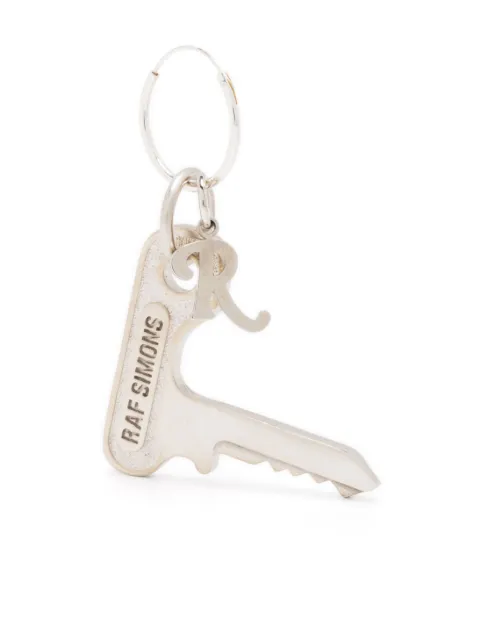 Raf Simons logo-engraved drop earring Silver 23199445000